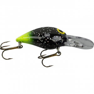 Image of Brad's Wiggler | Black Flake-Chartreuse Butt; 3 in.