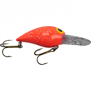 Image of Brad's Wiggler | Fluorescent Red-Silver Flake-Clear Bill; 3 in.