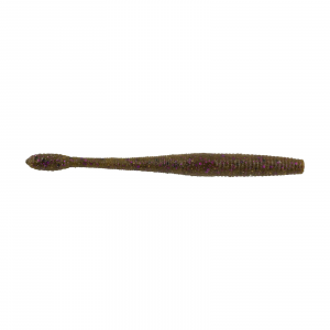 Image of Berkley PowerBait MaxScent Hit Worms | Green Pumpkin Purple Fleck; 4 1/2 in.