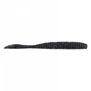 Image of Berkley PowerBait MaxScent Flat Worm Soft Bait | Black; 3.6 in.