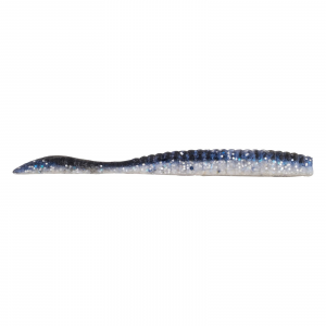 Image of Berkley PowerBait MaxScent Flat Worm Soft Bait | Black Shiner; 3.6 in.