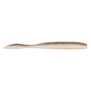 Image of Berkley PowerBait MaxScent Flat Worm Soft Bait | Brown Back; 3.6 in.