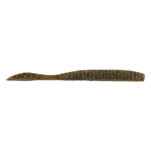 Image of Berkley PowerBait MaxScent Flat Worm Soft Bait | Green Pumpkin; 4 1/4 in.