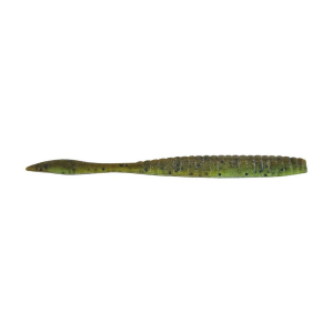 Image of Berkley PowerBait MaxScent Flat Worm Soft Bait | Green Pumpkin Watermelon; 3.6 in.