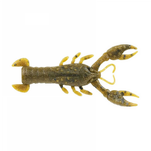 Image of Berkley PowerBait MaxScent Lil Trooper Crawfish Soft Bait | Green Pumpkin