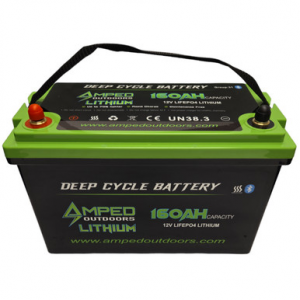 Image of Amped Outdoors 12V 160Ah LiFePO4 Lithium Battery-Heated