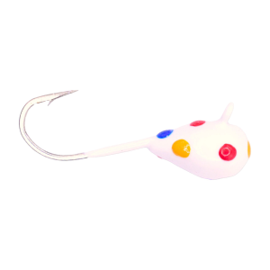 Image of Kenders Tungsten D-Style Jig - Small Hook | Wonderbread Glow; 4 mm