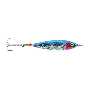 Image of Buzz Bomb Spinnow Jigging Spoon | Blue Holographic; 1 1/2 oz.