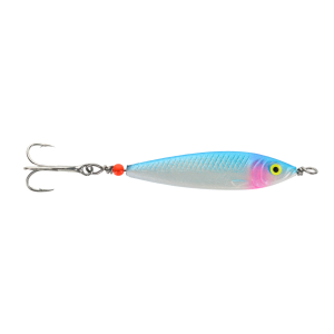 Image of Buzz Bomb Spinnow Jigging Spoon | Blue Pearl; 1 1/2 oz.