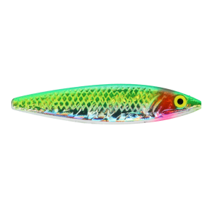 Image of Buzz Bomb Zzinger Jigging Spoon | Green Holographic; 1 1/2 oz.