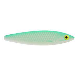 Image of Buzz Bomb Zzinger Jigging Spoon | Green Glow; 1/2 oz.