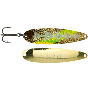 Image of Michigan Stinger Stingray Spoon | Yellow UV Hud; 4 1/4 in.
