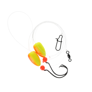 Image of Eagle Claw Lazer Sharp Pompano Bullet Float Rig | Yellow-Orange; 1/0