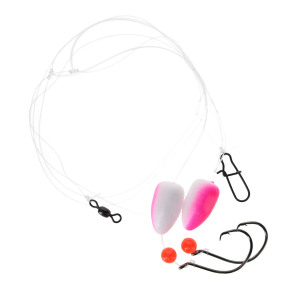 Image of Eagle Claw Lazer Sharp Pompano Bullet Float Rig | Pink-White; 2/0
