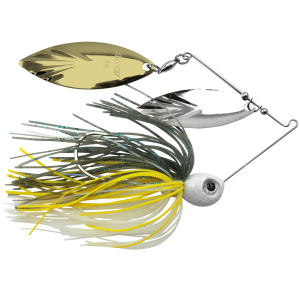 Image of Accent River Special Double Willow Spinnerbait | Nickel/Gold Blades - Sizzling Shad Skirt; 1/4 oz.