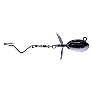 Image of WalleyeX Depth Charge GT Spinner Rig | Black Chrome; 1/2 oz.