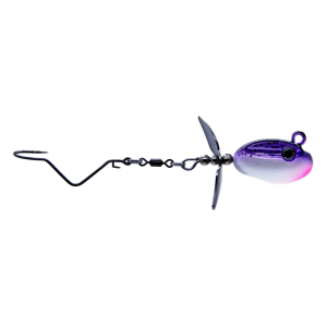 Image of WalleyeX Depth Charge GT Spinner Rig | Purple Leopard; 1/2 oz.