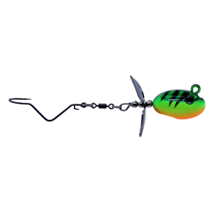Image of WalleyeX Depth Charge GT Spinner Rig | Fire Tiger; 1 oz.