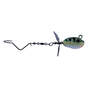 Image of WalleyeX Depth Charge GT Spinner Rig | Green Perch; 1 oz.