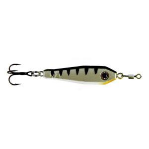 Image of WalleyeX XSlab Jigging Spoon | Green Perch; 1 oz.