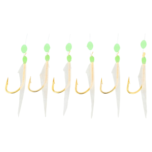 Image of Eagle Claw Hage Fish Skin Sabiki Rig | Glow Head; 6