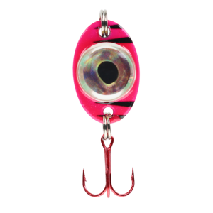 Image of Fish Daddy Dirty Bomb Pink Tiger Spoon | Blinking Gold; 1/4 oz.