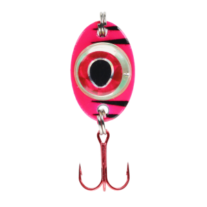 Image of Fish Daddy Dirty Bomb Pink Tiger Spoon | Blinking Pink; 1/4 oz.