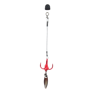 Image of VMC Bladed Hybrid Quik Strike Trailer Hook | Tin Red; 2 in.