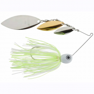 Image of Accent Jacob Wheeler Triple Shaddy Spinnerbait | Pearl Chartreuse White; 1/2 oz.