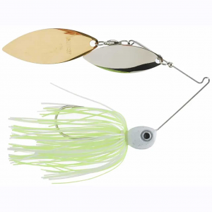 Image of Accent Jacob Wheeler Double Crossbone Spinnerbait | Pearl Chartreuse White; 1/2 oz.