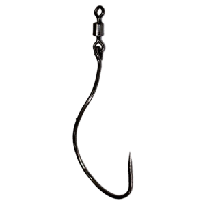 Image of Walleye Gear Death Roll Swivel Hooks | Black Nickel; 1/0