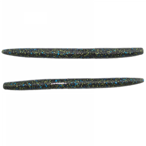 Image of Yamamoto Original Senko Worms | Smoke w/ Black/Blue/Chartreuse Flake; 4 in.