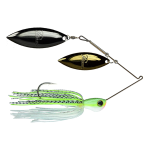 Image of Picasso Lures Titanium Double Willow Spinnerbait | Gold-Nickel Blades - Chartreuse Gizzard Shad; 1/2 oz.
