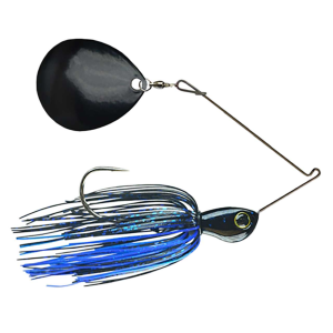 Image of Picasso Lures Titanium Single Colorado Spinnerbait | Black Blade - Black-Blue; 1/2 oz.