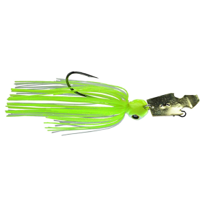 Image of Picasso Lures Shock Blade Gen 2 Bladed Jig | Gold Blade - Chartreuse-White; 1/2 oz.