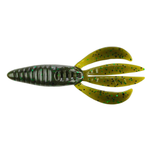 Image of Berkley PowerBait Pit Boss | Green Pumpkin Green; 4 in.