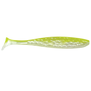 Image of Kalin's Hammered Live Series Paddle Tail | Chartreuse-Pearl - Hologram Flake; 3.3 in.