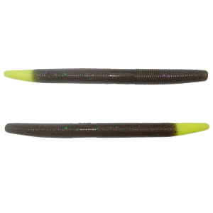 Image of Yamamoto Original Senko Worms | Green Pumpkin w/ Green/Purple Flake (Chartreuse Tip); 5 in.