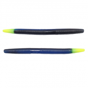 Image of Yamamoto Original Senko Worms | Black/Blue Laminate (Chartreuse Tip); 5 in.