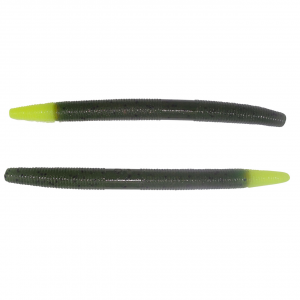 Image of Yamamoto Original Senko Worms | Green Pumpkin/Watermelon Laminate (Chartreuse Tip); 5 in.