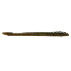 Image of Zoom Finesse Worm | Green Pumpkin-Blue Flash