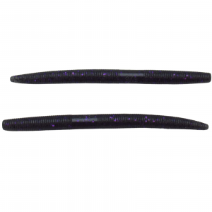 Image of Yamamoto Original Senko Worms | Smoke w/ Black/Purple Flake; 4 in.