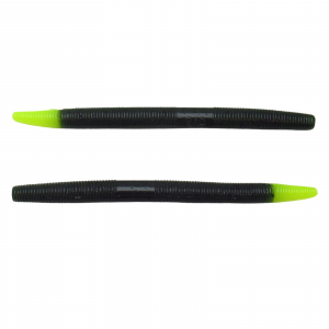 Image of Yamamoto Original Senko Worms | Watermelon w/ Black Flake (Chartreuse Tip); 5 in.