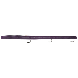 Image of K & E Tackle Bass Stopper Rigged Worm | Purple-Red Dot