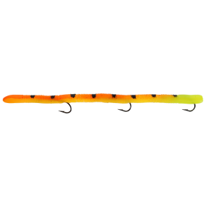 Image of K & E Tackle Bass Stopper Rigged Worm | Fire Tiger