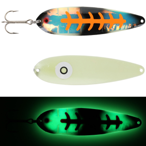 Image of Moonshine Lures Trolling Spoon | Exclusive Color - Double Tangy Bow Tie; 5 in.