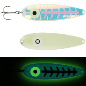 Image of Moonshine Lures Trolling Spoon | Exclusive Color - Double Glow Hero RV; 5 in.