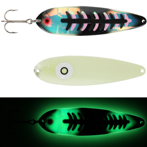 Image of Moonshine Lures Trolling Spoon | Exclusive Color - Double Oscar Bow Tie; 4 in.