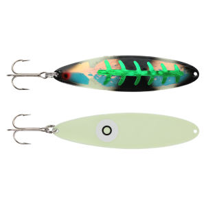 Image of Moonshine Moonmaster Magnum Trolling Spoon | Exclusive Color - Double Green Bow Tie