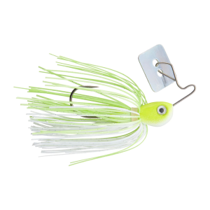 Image of Pulse Fish Side Piece Bladed Jig | Chartreuse-White; 3/8 oz.
